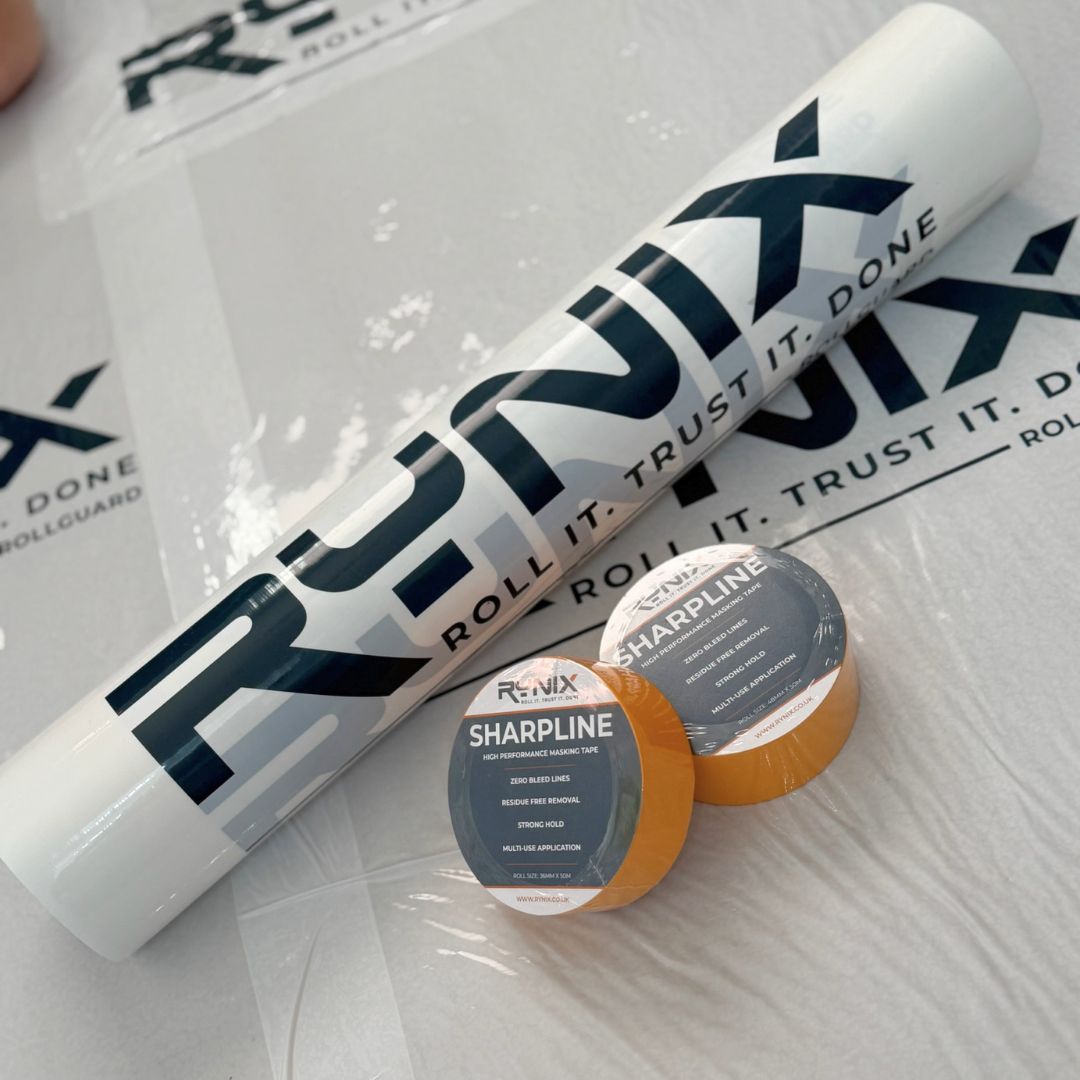 Rynix RollGuard Carpet Protector & SharpLine Masking Tape Bundle - Rynix