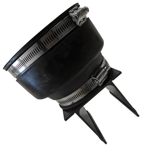 Rynix Threshold Drainage Channel Outlet Adaptor Bottom - 80mm to 110mm - Rynix