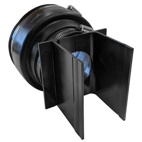 Rynix Threshold Drainage Channel Outlet Adaptor Bottom - 80mm to 110mm - Rynix