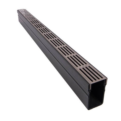 Rynix Threshold Drainage Channel 1m Length - Stainless Steel Grating - Rynix