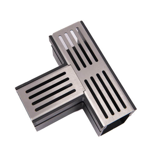 Rynix Threshold Drainage Channel T - Section - Stainless Steel Grating - Rynix